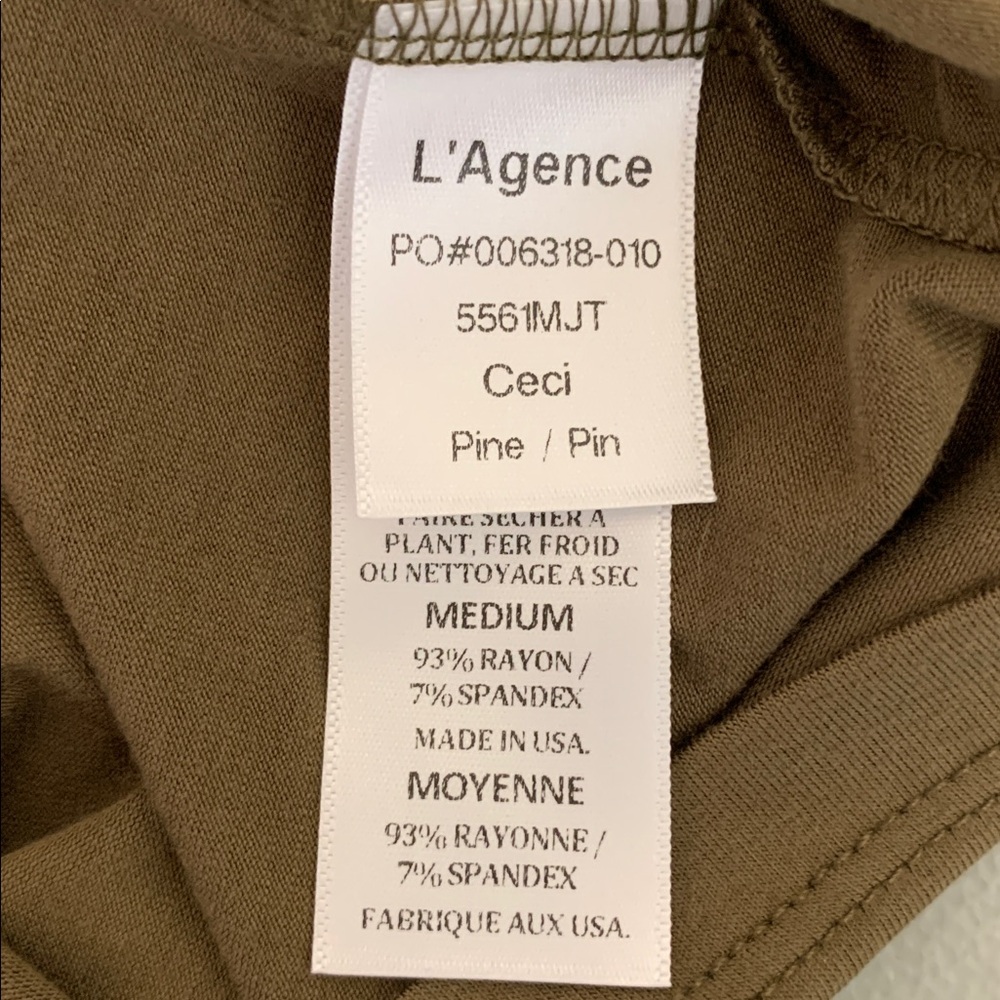 NWT L'AGENCE Ceci Sleeveless Turtleneck Top in Pine Size M - Picture 10 of 11
